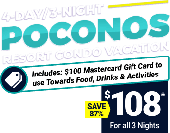 4-Day/3-Night Poconos Resort Condo Vacation