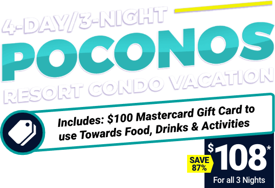 4-Day/3-Night Poconos Resort Condo Vacation